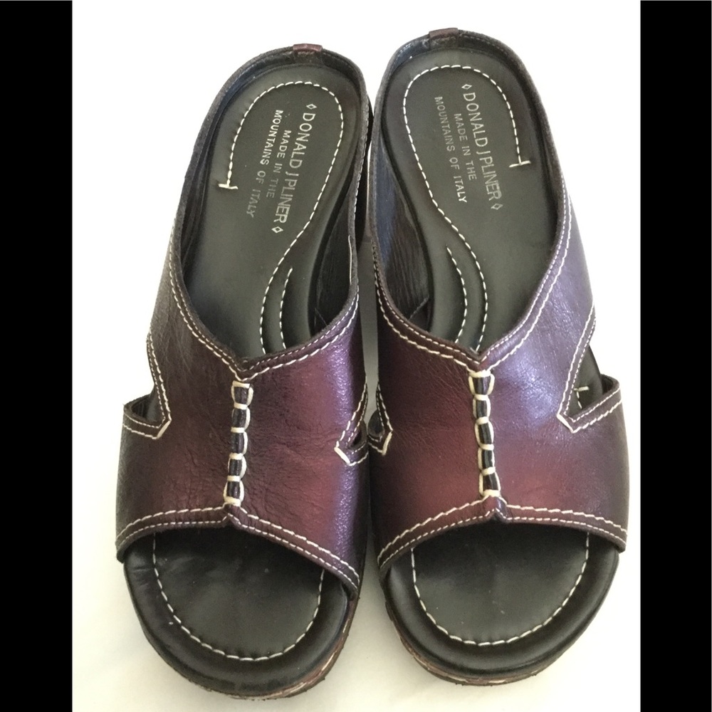 DONALD J PLINER PLATFORM SLIDE SANDALS 6.5 SALINA